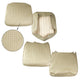 Seat cover set front, beige, Basket weave (vertical seams)
