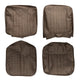 Seat cover set front brown - walkthrough, Basket weave (vertical seams)