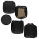 Seat cover set front, black - walkthrough, Basket weave (horizontal seams)