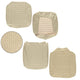 Seat cover set front, beige - walkthrough, Basket weave (horizontal seams)