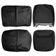 Seat cover set front, black - 1/3 2/3, Basket weave (vertical seams)