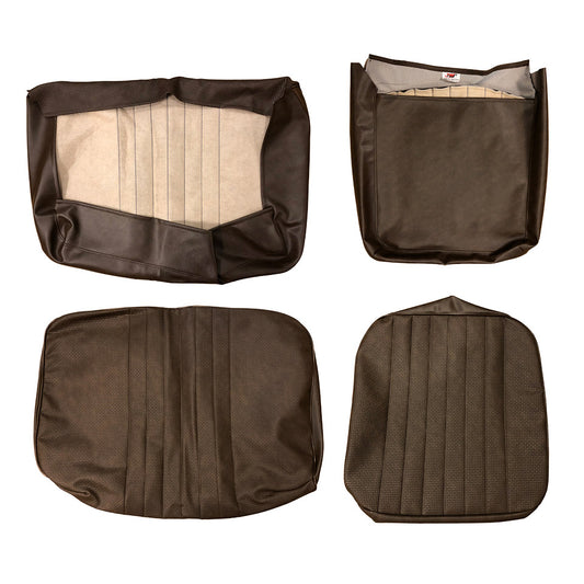 Seat cover set fron,tbrown - 1/3 2/3, Basket weave (vertical seams)