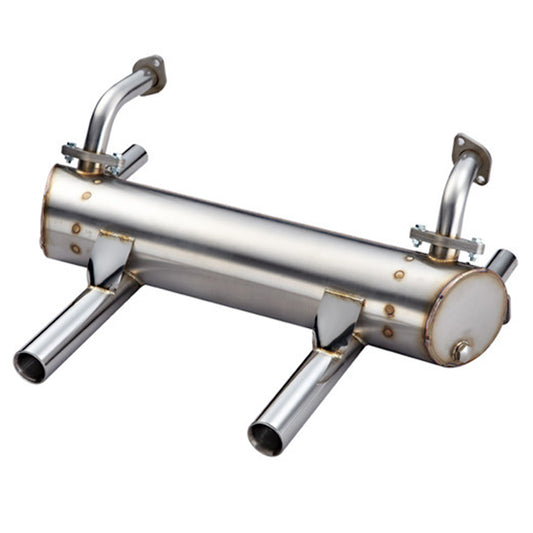 Exhaust 25/30hp, Vintage Speed, double exhaust with pre-heat risers, Stainless steel