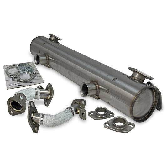 Exhaust - Vintage Speed Classic Look - with pre-heat risers, Stainless steel