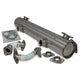 Exhaust - Vintage Speed Classic Look - with pre-heat risers, Stainless steel