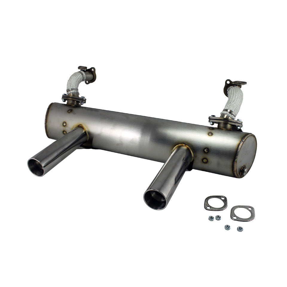 Exhaust, Vintage Speed German look, with pre-heat risers, Stainless steel