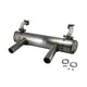 Exhaust, Vintage Speed German look, with pre-heat risers, Stainless steel