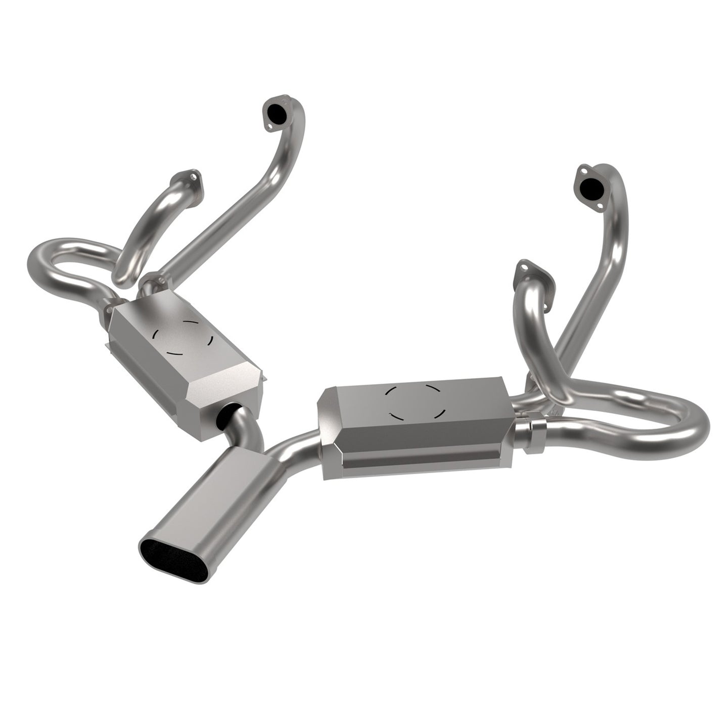 Exhaust Sebring 38mm 13-1600cc 'Vintage Speed' without pre-heat risers / stainless steel