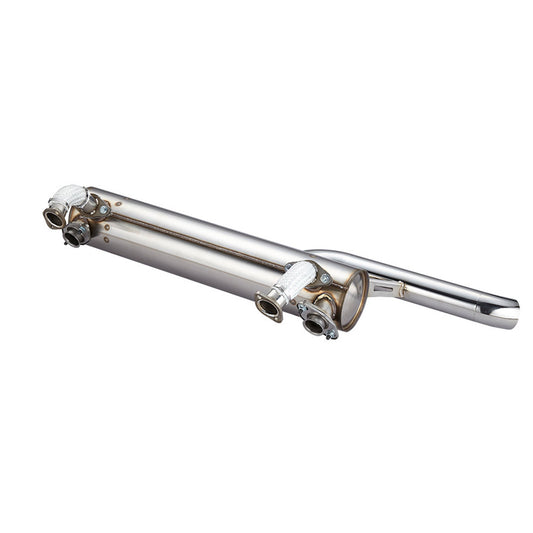 Exhaust 'Vintage Speed' without pre-heat risers / Stainless steel - standard tailpipe 'Super Flow' Split Bus 60-07/67