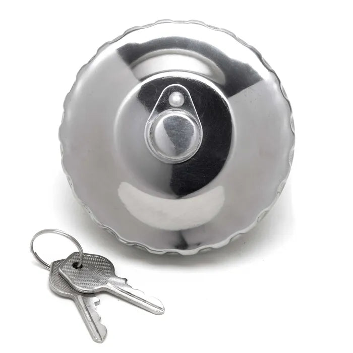 Fuel Filler Cap Stainless Steel Locking: Beetle (1961-1967), T2 Bay (1968-1971), 914 (1970-1973)