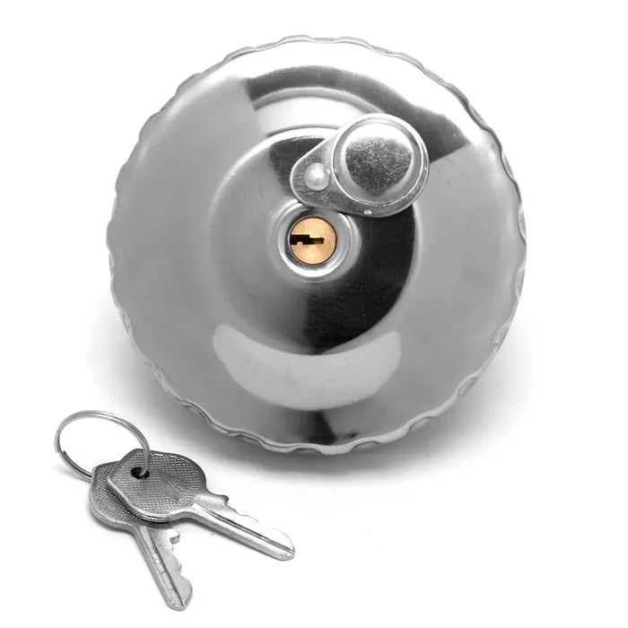 Fuel Filler Cap Stainless Steel Locking: Beetle (1961-1967), T2 Bay (1968-1971), 914 (1970-1973)