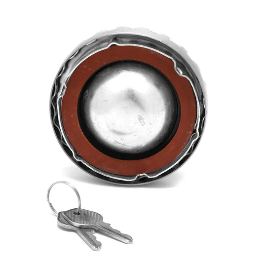 Fuel Filler Cap Stainless Steel Locking: Beetle (1961-1967), T2 Bay (1968-1971), 914 (1970-1973)