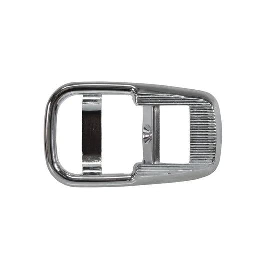 Interior Door Lock Pull Surround, Chrome: T2 Bay (1969-1973), Karmann Ghia (1969-1973), Beetle Cabrio (1971-1973)