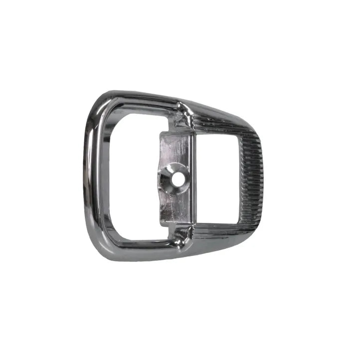 Interior Door Lock Pull Surround, Chrome: T2 Bay (1969-1973), Karmann Ghia (1969-1973), Beetle Cabrio (1971-1973)