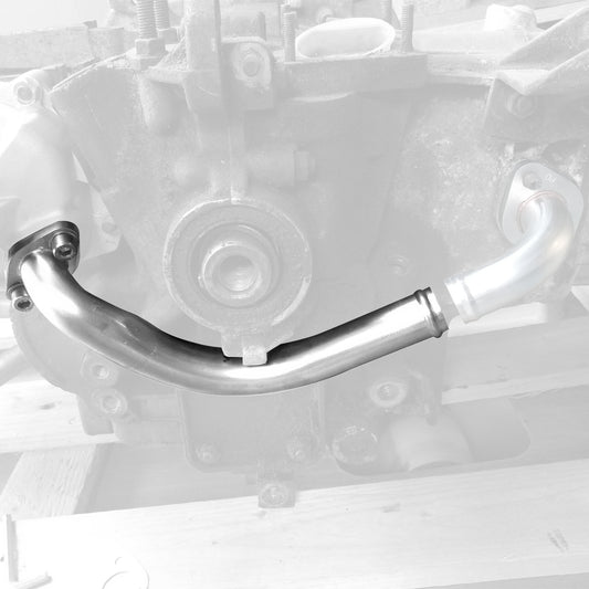 Water pipe from pump behind pulley, Stainless Steel Type 25 WBX 1900cc/2100cc