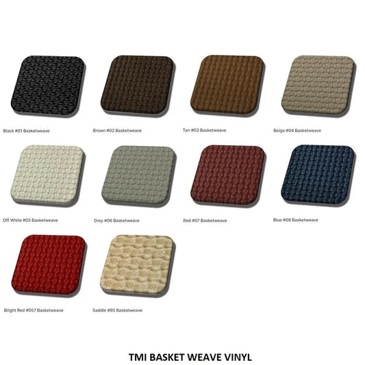 Front Seat Cover Set for Walk Through Model with Vertical Heat Lines in Single Colour Basket Weave: T2 Bay (1968-1974)