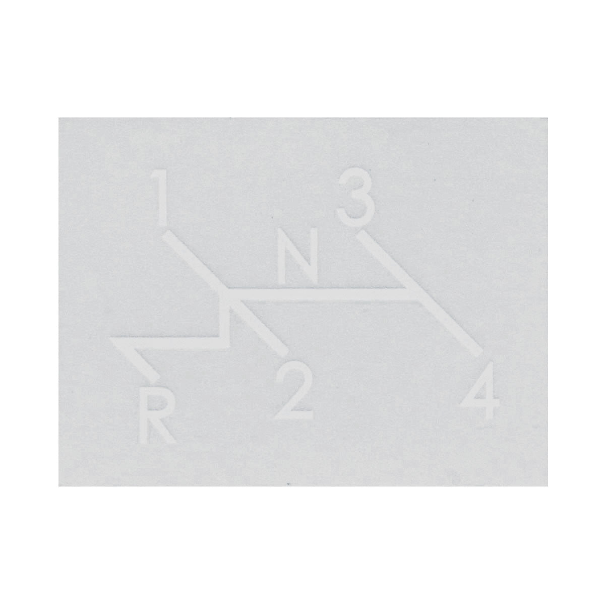 Sticker shift pattern clear with white print