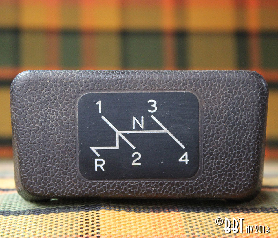 Sticker shift pattern clear with white print