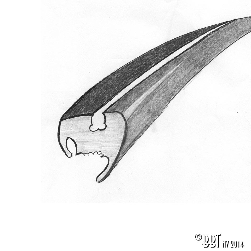 Rear window seal, 'Cal-Look'