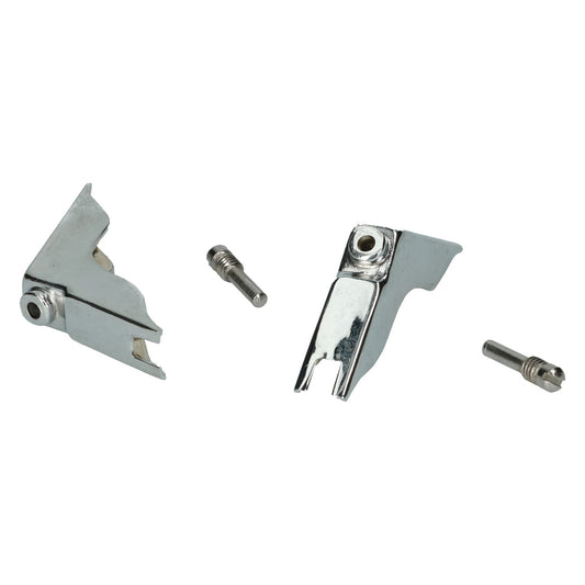 Vent wing hinge convertible, complete with screw, as pair