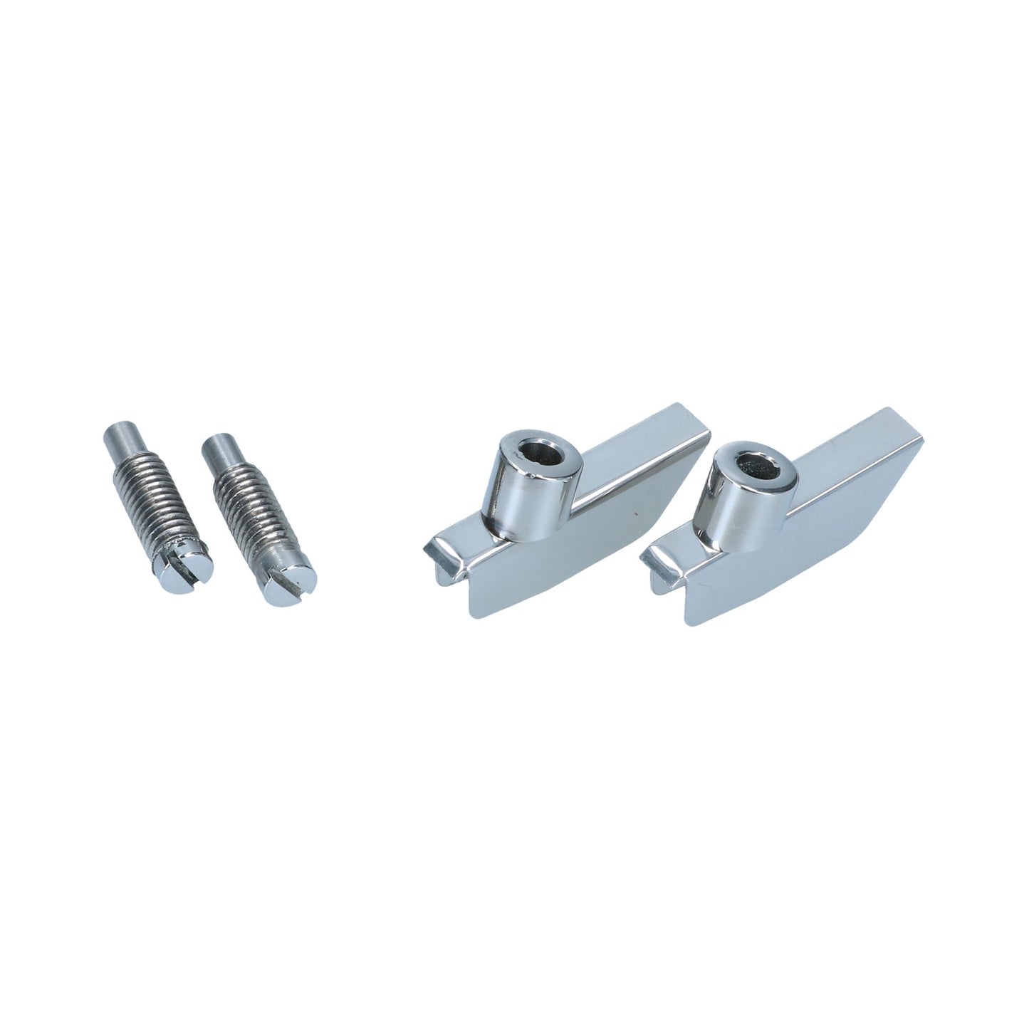 Vent wing hinge convertible, complete with screw, as pair