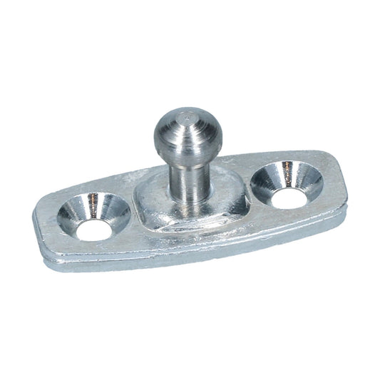 Locking pin for windshield frame on hood