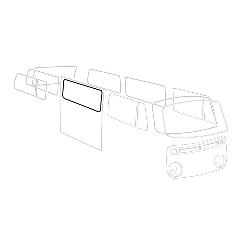 Central side window seal 'Deluxe' (alu trim)