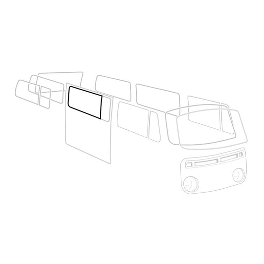 Central side window seal with vent wing 'Deluxe' (alu trim)