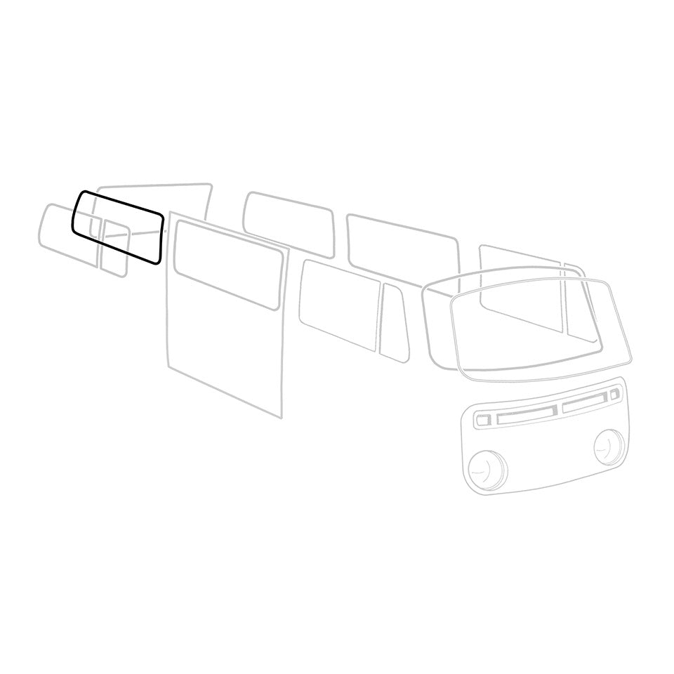 Rear side window seal 'Deluxe' (alu trim)