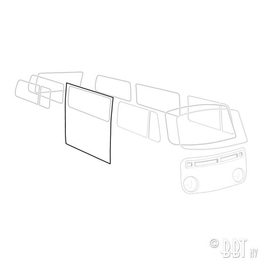 Sliding door seal, right, German Bus 08/67-07/79