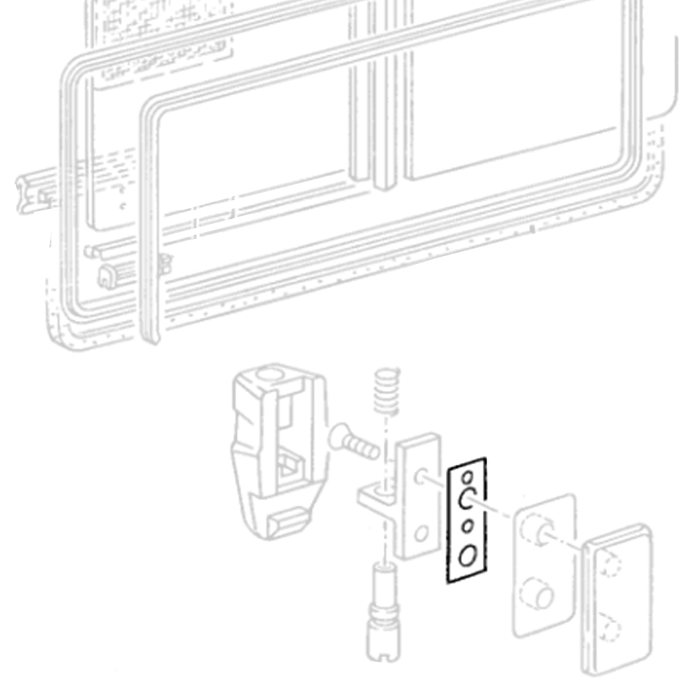 Seal sliding window lock
