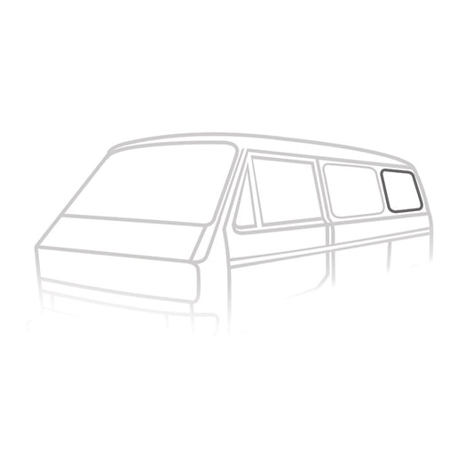 Rear side window seal 'Deluxe' (plastic trim)