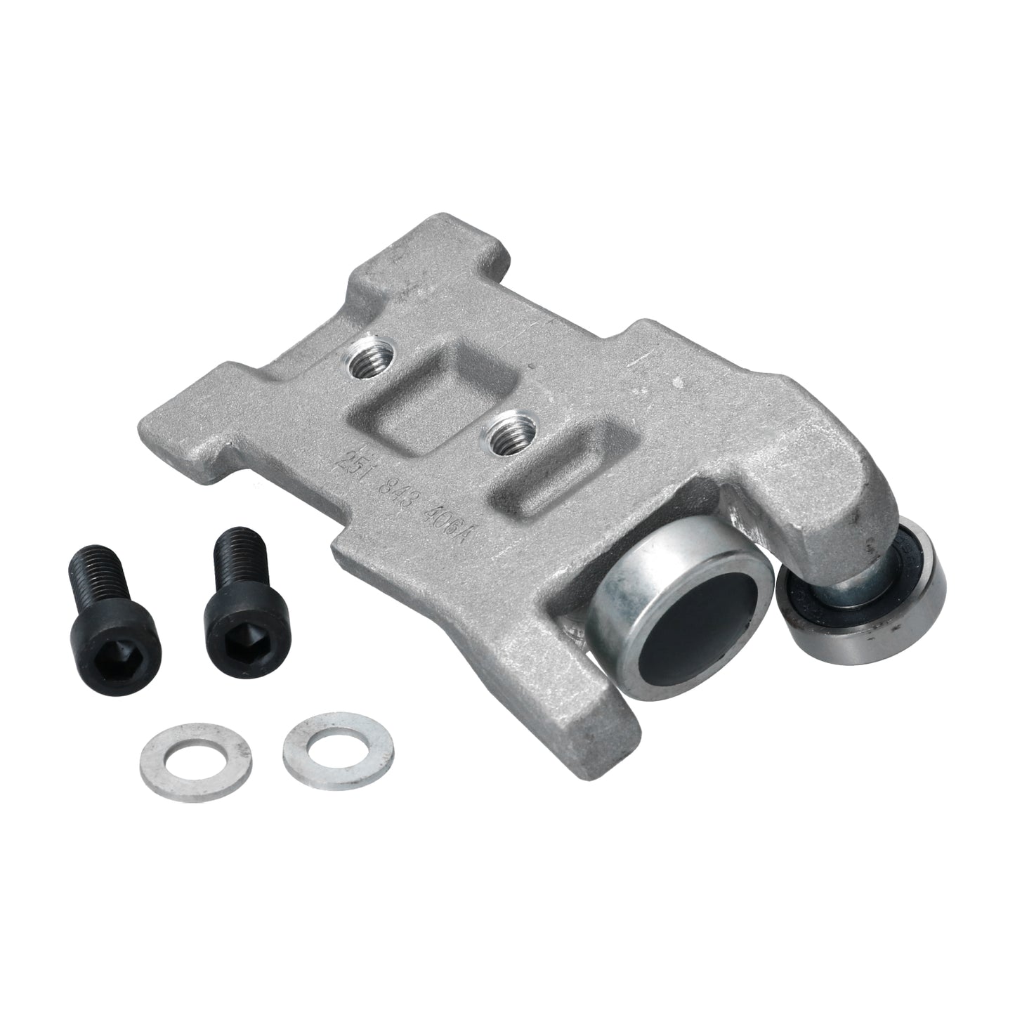 Lower bracket with roller for slidingdoor