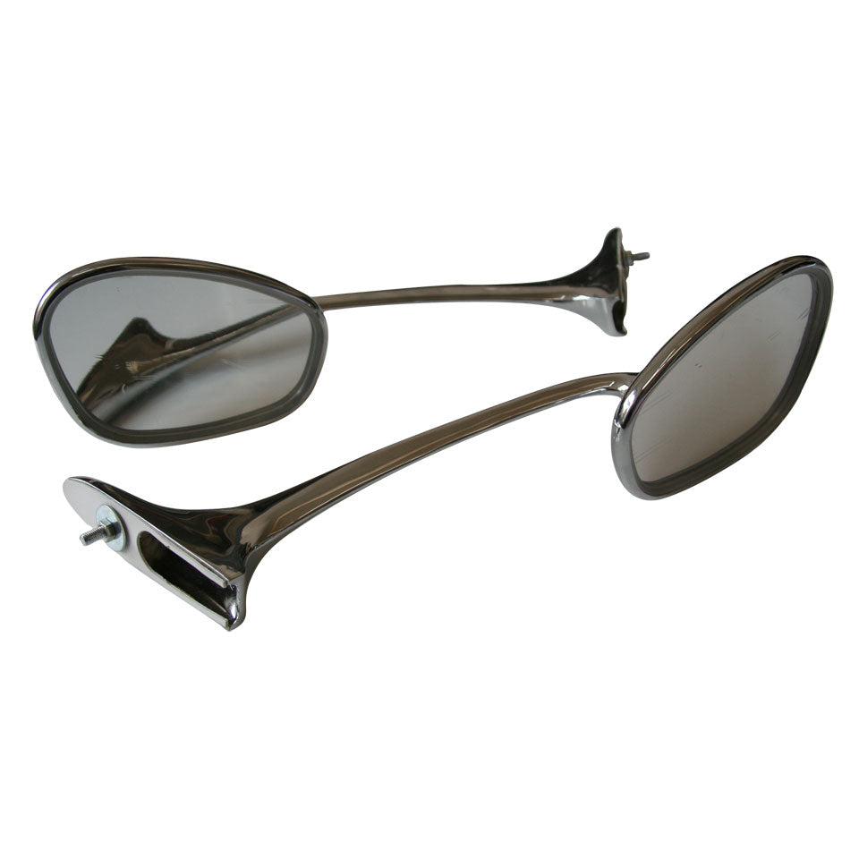 Swan neck, mirrors, as pair