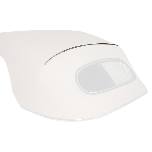 Nail trim convertible (chrome steel) above rear window