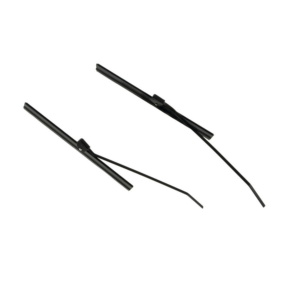 Wiper blade + arm, black, pair, 18.50cm