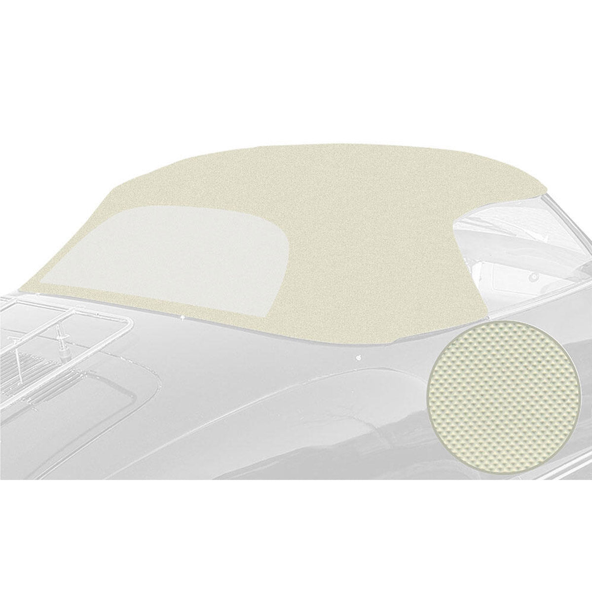 Convertible outer hood, Vinyl, white