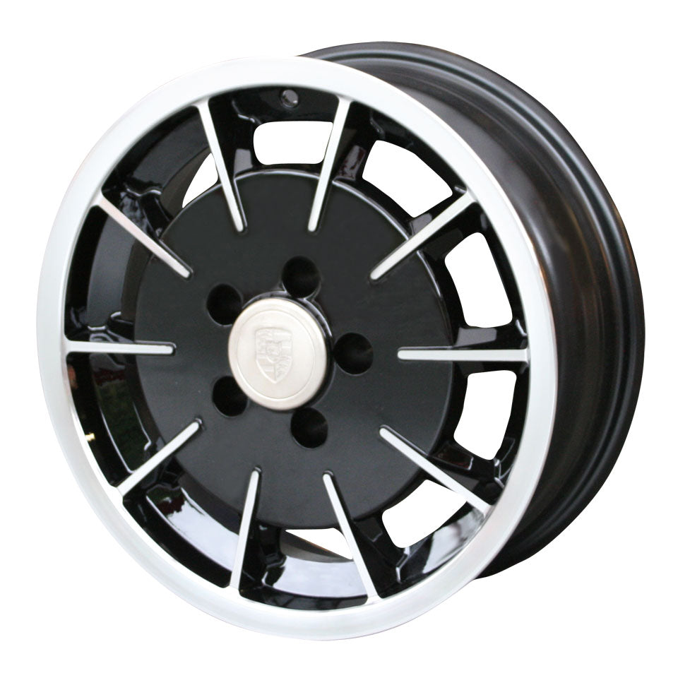 Wheel Gasburner, polished/black, 5 lug (5x112), 5.5 x 15", ET +6