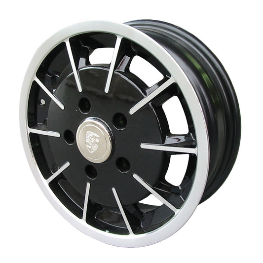 Wheel Gasburner, polished/black, 5 lug (5x130), 5.5 x 15", ET +35
