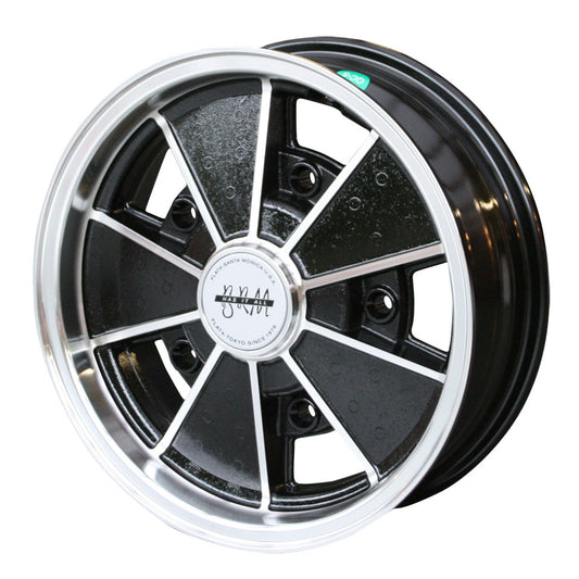 Wheel BRM, polished/black, 5 lug (5x205), 5 x 15", ET +5