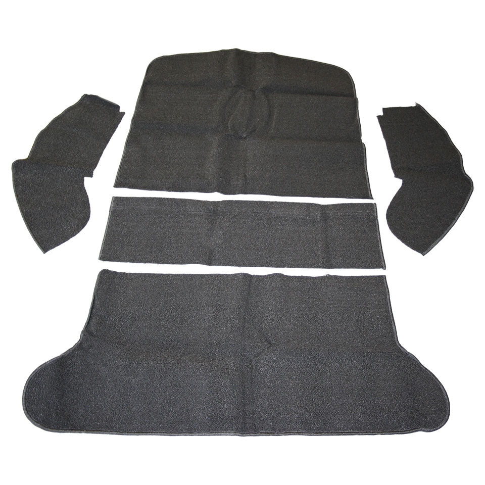 Carpet kit rear trunk without rear seats, black