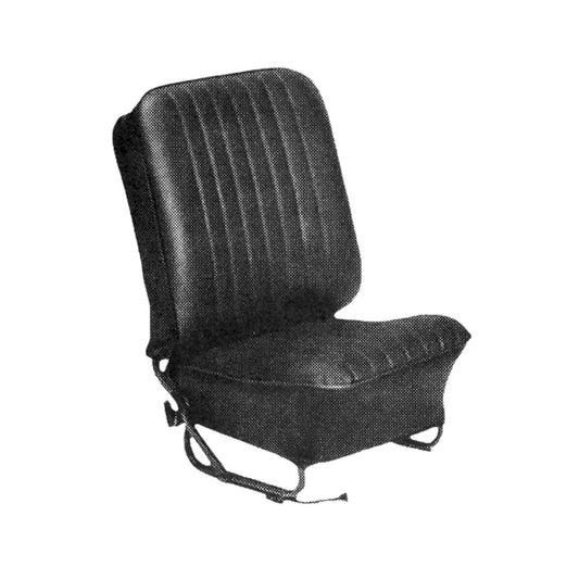 Seat cover set, black, Smooth vinyl