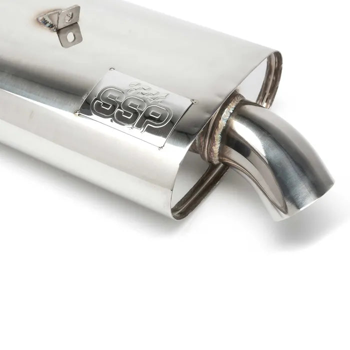Stainless Steel Mondo Muffler 1300cc-1600cc: Beetle (1960-1979), T2 Split Bus (1955-1967), Beetle Cabrio (1960-1979)