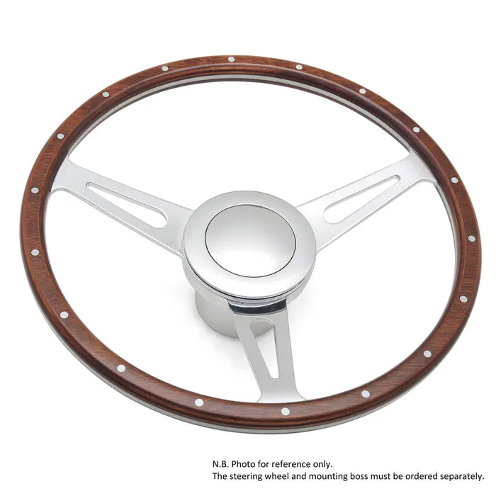 SSP Horn Press, Large, Polished, For 9 Bolt Steering Wheel
