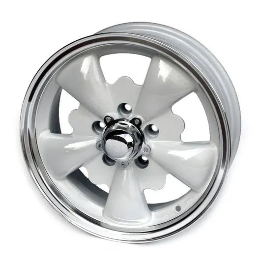 SSP GT 5 Spoke Alloy Wheel White 5.5x15", 5x112 PCD, ET20: T2 Bay (1971-1979), T25 (1980-1991), Brazil Kombi (1997-2014)