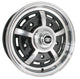SSP Sprintstar Alloy Wheel Gloss Black 5x15", 5x205 PCD, ET20: Beetle (1950-1967), T2 Bay (1968-1970), T2 Split Bus (1950-1967