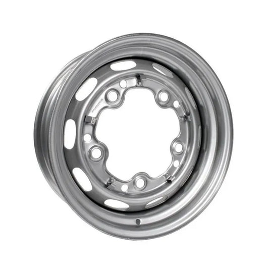 Silver Steel Wheel 4.5x15", 5x205, ET25: Beetle (1947-1967), T2 Bay (1968-1970), T2 Split Bus (1950-1967)