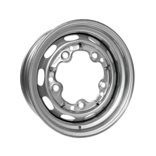 Silver Steel Wheel 5.5x15'', 5x205 PCD, ET15: Beetle (1947-1967), T2 Bay (1968-1970), T2 Split Bus (1950-1967)