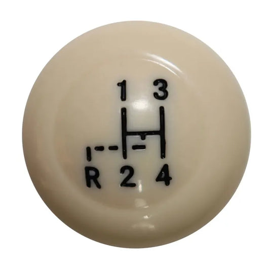 Vintage Speed Gear Knob with Stock Shift Pattern Ivory 10mm Thread: Beetle (1951-1960), T2 Split Bus (1950-1967), Beetle Cabrio (1950-1960)