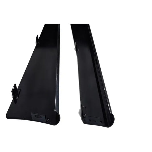 EMPI Running Boards Alloy Gloss Black with Polished Edge Pair: Beetle (1950-1979), Beetle Cabrio (1950-1979)